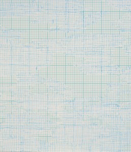 Louise Hopkins, 2003, Untitled (476) (detail)[Acrylic ink on metric graph paper]
